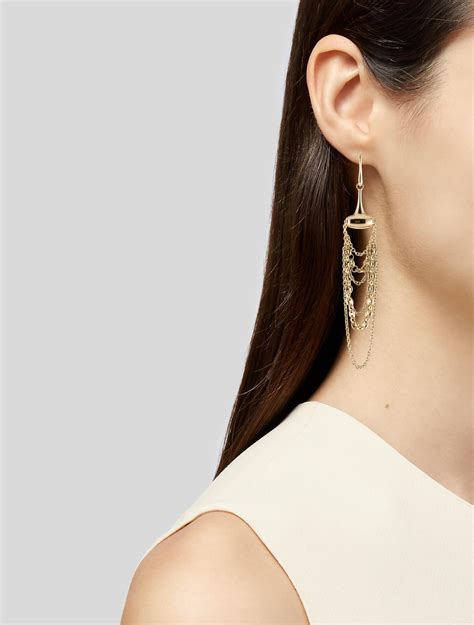 gucci pink gold drop earrings|gucci chandelier earrings.